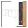 Hanah Home Consola Planky Roble y Gris Oscuro